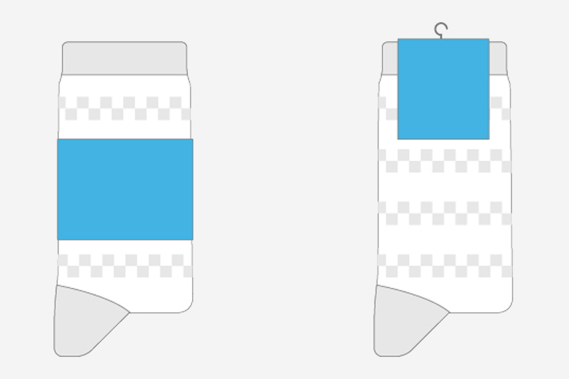 Design Socks Package With Free LableTag Templates