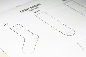 Use free hand-painted template to design socks