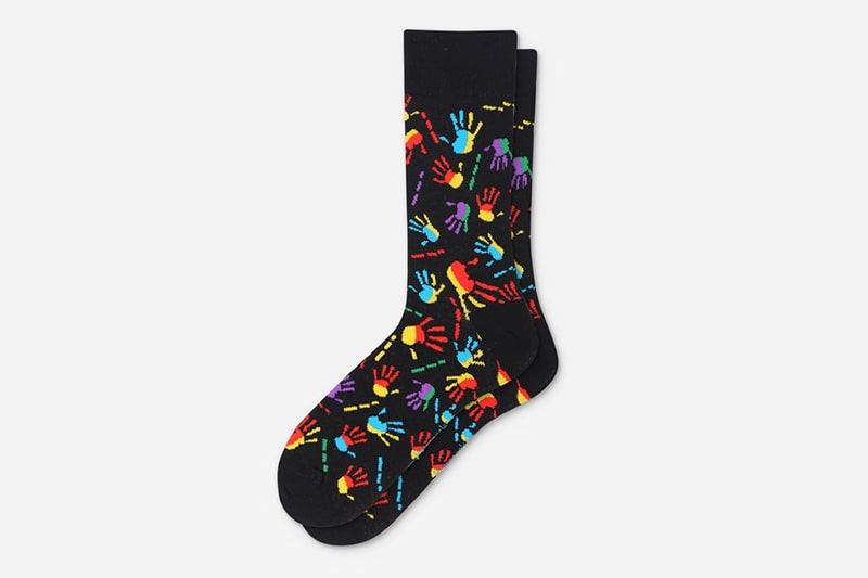Cool palm pattern hip-hop combed cotton socks