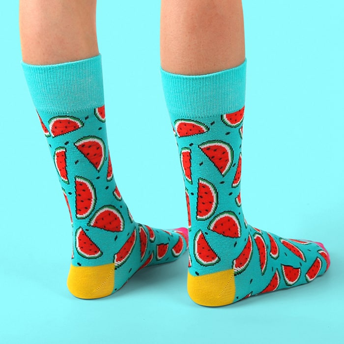 Cool watermelon crew fashion socks