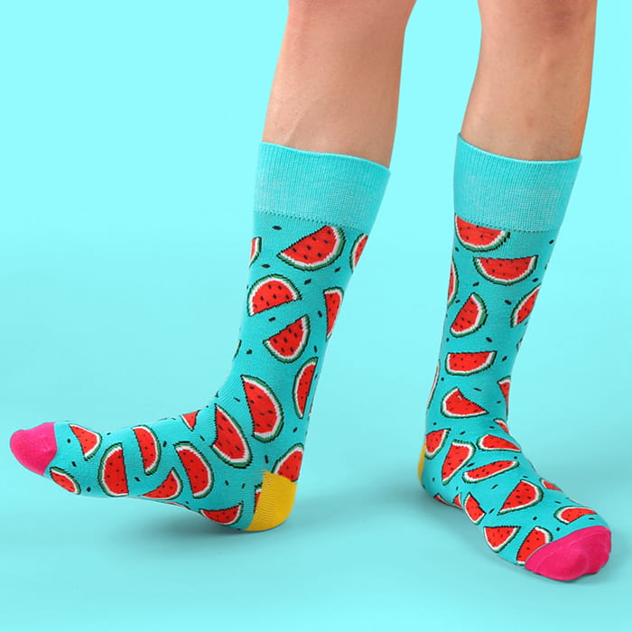 Cool watermelon crew fashion socks