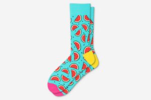 Cool watermelon crew fashion socks